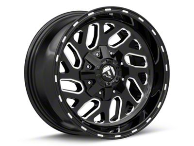 Fuel Wheels Triton Gloss Black Milled Wheel; 20x10; -18mm Offset (84-01 Jeep Cherokee XJ)