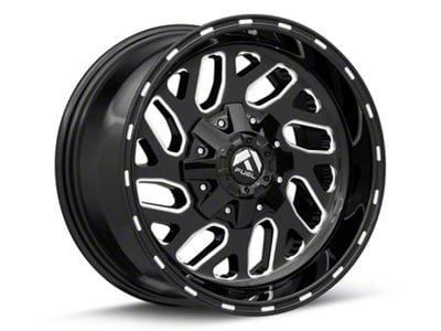 Fuel Wheels Triton Gloss Black Milled Wheel; 22x12; -43mm Offset (84-01 Jeep Cherokee XJ)