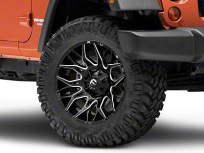 Fuel Wheels Twitch Glossy Black Milled Wheel; 20x9; 1mm Offset (84-01 Jeep Cherokee XJ)