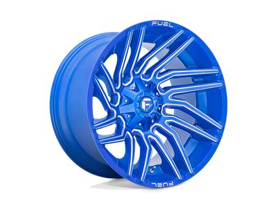 Fuel Wheels Typhoon Anodized Blue Milled Wheel; 22x12; -44mm Offset (84-01 Jeep Cherokee XJ)