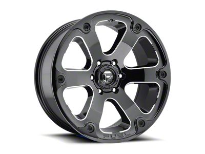 Fuel Wheels Beast Gloss Black Milled Wheel; 20x10 (20-24 Jeep Gladiator JT)