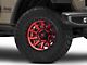 Fuel Wheels Covert Candy Red with Black Bead Ring Wheel; 20x9 (20-24 Jeep Gladiator JT)