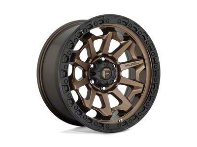 Fuel Wheels Covert Matte Bronze with Black Bead Ring Wheel; 17x9; -12mm Offset (20-24 Jeep Gladiator JT)