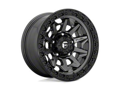 Fuel Wheels Covert Matte Gunmetal with Black Bead Ring Wheel; 18x9 (20-24 Jeep Gladiator JT)