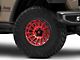 Fuel Wheels Cycle Candy Red with Black Ring Wheel; 17x9 (20-24 Jeep Gladiator JT)