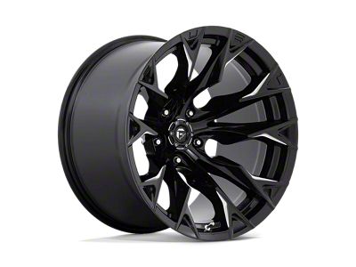 Fuel Wheels Flame Gloss Black Milled Wheel; 20x12; -44mm Offset (20-24 Jeep Gladiator JT)