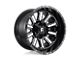 Fuel Wheels Hardline Gloss Black Milled Wheel; 20x12 (20-24 Jeep Gladiator JT)