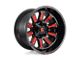 Fuel Wheels Hardline Gloss Black with Red Tinted Clear Wheel; 22x12 (20-24 Jeep Gladiator JT)