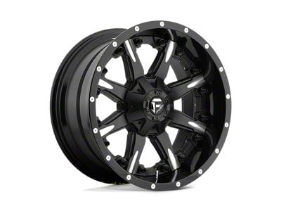 Fuel Wheels Nutz Matte Black Milled Wheel; 20x10 (20-24 Jeep Gladiator JT)