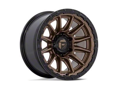 Fuel Wheels Piston Matte Bronze with Gloss Black Lip Wheel; 22x9.5 (20-24 Jeep Gladiator JT)