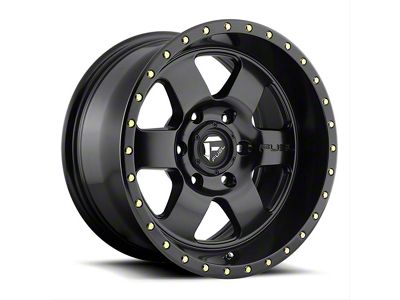 Fuel Wheels Podium Matte Black Wheel; 17x9; -12mm Offset (20-24 Jeep Gladiator JT)