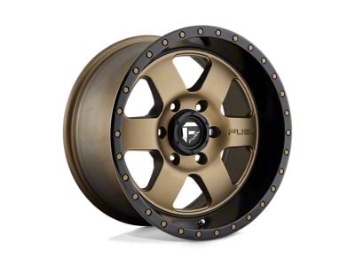 Fuel Wheels Podium Matte Bronze with Black Bead Ring Wheel; 17x9 (20-24 Jeep Gladiator JT)