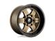 Fuel Wheels Podium Matte Bronze with Black Bead Ring Wheel; 17x9; -12mm Offset (20-24 Jeep Gladiator JT)