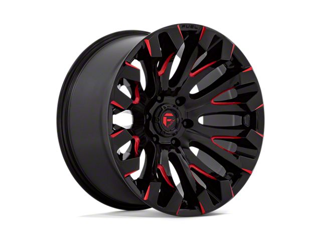 Fuel Wheels Quake Gloss Black Milled with Red Tint Wheel; 20x10 (20-24 Jeep Gladiator JT)