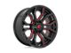 Fuel Wheels Rage Gloss Black with Red Tinted Clear Wheel; 20x10 (20-24 Jeep Gladiator JT)