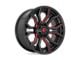 Fuel Wheels Rage Gloss Black with Red Tinted Clear Wheel; 22x10 (20-24 Jeep Gladiator JT)