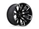 Fuel Wheels Rebar Gloss Black Milled Wheel; 22x12; -44mm Offset (20-24 Jeep Gladiator JT)