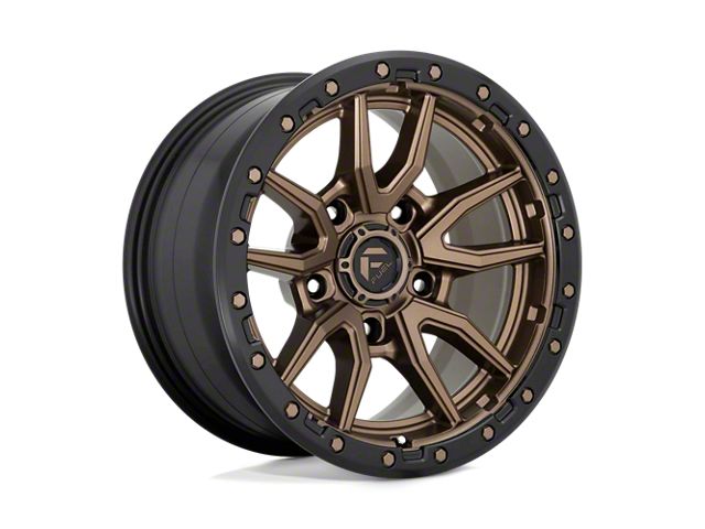 Fuel Wheels Rebel Matte Bronze with Black Bead Ring Wheel; 17x9 (20-24 Jeep Gladiator JT)