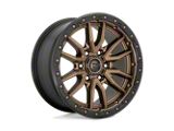 Fuel Wheels Rebel Matte Bronze with Black Bead Ring Wheel; 20x9; 20mm Offset (20-24 Jeep Gladiator JT)