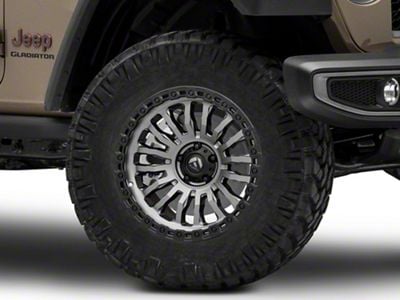 Fuel Wheels Rincon Matte Gunmetal with Black Ring Wheel; 18x9 (20-24 Jeep Gladiator JT)