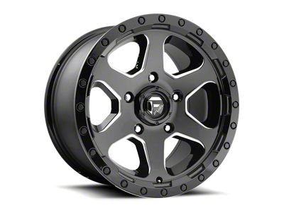 Fuel Wheels Ripper Gloss Black Milled Wheel; 17x9; -12mm Offset (20-24 Jeep Gladiator JT)