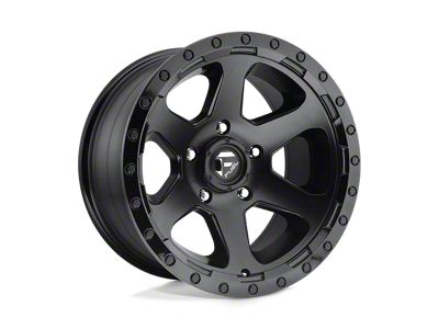 Fuel Wheels Ripper Matte Black with Gloss Black Lip Wheel; 17x9 (20-24 Jeep Gladiator JT)