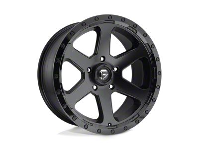 Fuel Wheels Ripper Matte Black with Gloss Black Lip Wheel; 18x9; -12mm Offset (20-24 Jeep Gladiator JT)