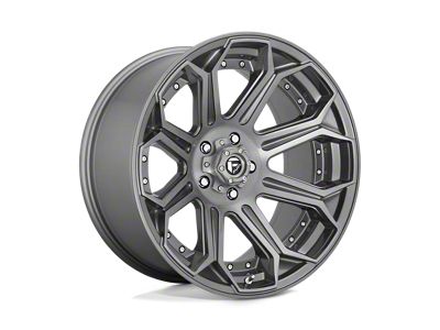 Fuel Wheels Siege Brushed Gunmetal with Tinted Clear Wheel; 20x10; -18mm Offset (20-24 Jeep Gladiator JT)