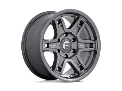 Fuel Wheels Slayer Matte Gunmetal Wheel; 17x8.5; -15mm Offset (20-24 Jeep Gladiator JT)