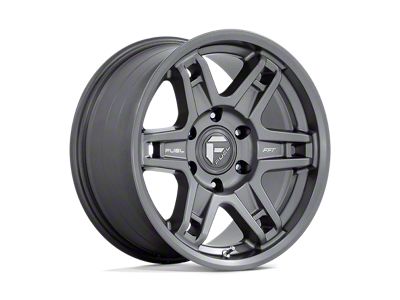 Fuel Wheels Slayer Matte Gunmetal Wheel; 18x8.5; -15mm Offset (20-24 Jeep Gladiator JT)