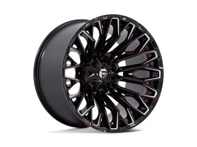 Fuel Wheels Strike Gloss Black Milled Wheel; 22x12; -44mm Offset (20-24 Jeep Gladiator JT)