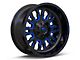 Fuel Wheels Stroke Gloss Black with Blue Tinted Clear Wheel; 17x9 (20-24 Jeep Gladiator JT)