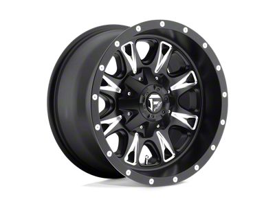 Fuel Wheels Throttle Matte Black Milled Wheel; 17x9; -12mm Offset (20-24 Jeep Gladiator JT)