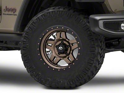 Fuel Wheels Trophy Matte Black with Anthracite Ring Wheel; 17x8.5; -6mm Offset (20-24 Jeep Gladiator JT)