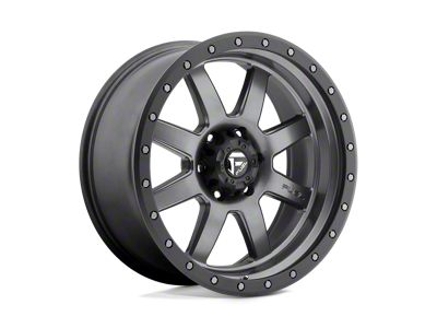 Fuel Wheels Trophy Matte Gunmetal with Black Bead Ring Wheel; 18x10; -24mm Offset (20-24 Jeep Gladiator JT)