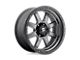 Fuel Wheels Trophy Matte Gunmetal with Black Bead Ring Wheel; 18x10 (20-24 Jeep Gladiator JT)