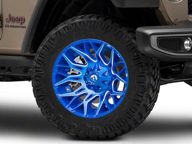 Fuel Wheels Twitch Anodized Blue Milled Wheel; 20x10 (20-24 Jeep Gladiator JT)