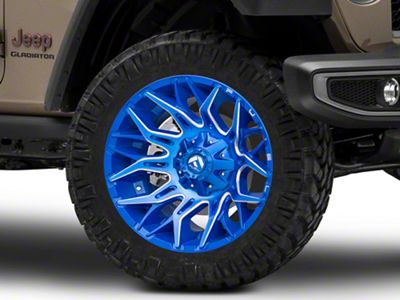 Fuel Wheels Twitch Anodized Blue Milled Wheel; 22x12 (20-24 Jeep Gladiator JT)