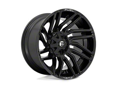 Fuel Wheels Typhoon Gloss Black Wheel; 22x12; -44mm Offset (20-24 Jeep Gladiator JT)