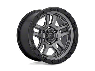 Fuel Wheels Ammo Matte Gunmetal with Black Bead Ring Wheel; 17x9; -12mm Offset (99-04 Jeep Grand Cherokee WJ)