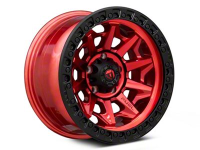 Fuel Wheels Covert Candy Red with Black Bead Ring Wheel; 18x9; 20mm Offset (22-24 Jeep Grand Cherokee WL)