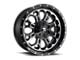 Fuel Wheels Crush Matte Black Machined Wheel; 20x9; 1mm Offset (22-24 Jeep Grand Cherokee WL)