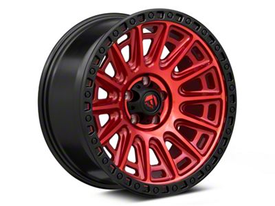 Fuel Wheels Cycle Candy Red with Black Ring Wheel; 17x9; -12mm Offset (99-04 Jeep Grand Cherokee WJ)