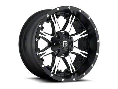 Fuel Wheels NUTZ Matte Black Machined Wheel; 20x10; -24mm Offset (93-98 Jeep Grand Cherokee ZJ)