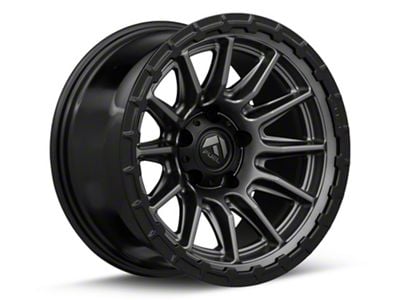 Fuel Wheels Piston Matte Gunmetal with Gloss Black Lip Wheel; 17x9; 1mm Offset (99-04 Jeep Grand Cherokee WJ)