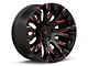 Fuel Wheels Quake Gloss Black Milled with Red Tint Wheel; 18x9; 1mm Offset (93-98 Jeep Grand Cherokee ZJ)