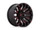 Fuel Wheels Quake Gloss Black Milled with Red Tint Wheel; 20x10; -18mm Offset (22-24 Jeep Grand Cherokee WL)