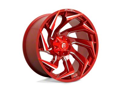 Fuel Wheels Reaction Candy Red Milled Wheel; 24x12; -44mm Offset (22-24 Jeep Grand Cherokee WL)