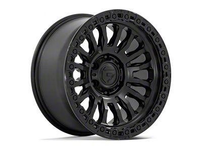 Fuel Wheels Rincon Matte Black with Gloss Black Lip Wheel; 17x9; -12mm Offset (99-04 Jeep Grand Cherokee WJ)