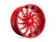 Fuel Wheels Saber Candy Red Milled Wheel; 22x10 (22-24 Jeep Grand Cherokee WL)